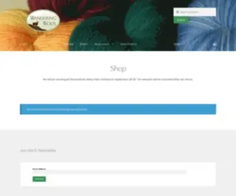 Wanderingwool.com(Unique Hand Dyed Yarns) Screenshot