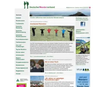 Wanderverband.de(Herzlich willkommen beim Deutschen Wanderverband) Screenshot