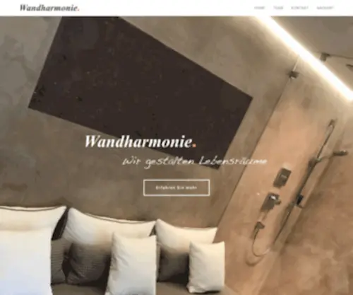 Wandharmonie.de(Wandgestaltung und fugenlose Bäder) Screenshot