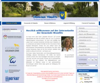 Wandlitz.de(DIE GEMEINDE WANDLITZ) Screenshot