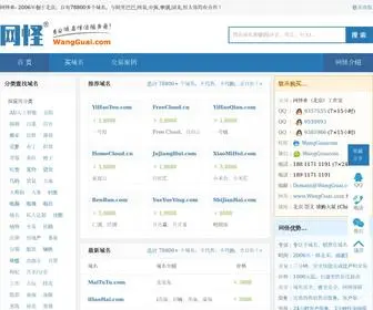 Wangguai.com(网怪de域名®) Screenshot