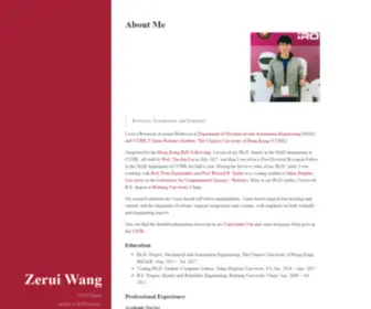 Wangzerui.com(About Me) Screenshot