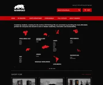 Wanhao.store(WANHAO is the global leading manufacturer of desktop 3D printer) Screenshot