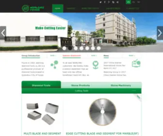 Wanlongstone.com(Manufacturer of stone cutting machinery and diamond tools) Screenshot