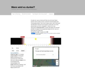 Wann-Wird-ES-Dunkel.de(Finde heraus) Screenshot