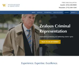 Wannamakerlaw.com(Dallas Criminal Defense Lawyer) Screenshot