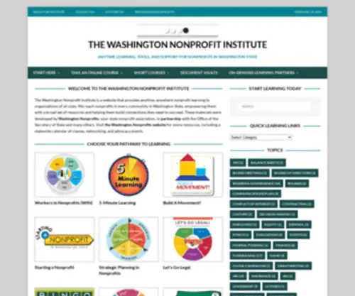 Wanonprofitinstitute.org(Anytime learning) Screenshot