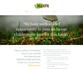 Wanpa.org(Washington Nature Preschool Association) Screenshot