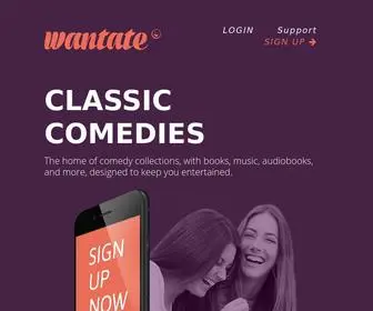 Wantate.com(The home of comedy collections) Screenshot