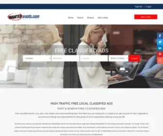 Wantedwants.com(Free Classified Ads) Screenshot