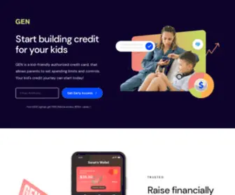 Wantgen.com(GEN is a financial app for kids and parents) Screenshot