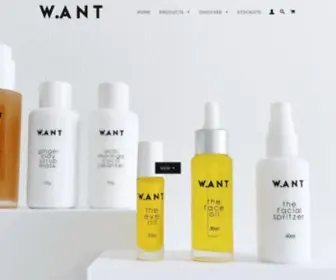 Wantskincare.com(WANT Skincare) Screenshot