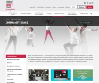 Wanttodance.ca(Canada's National Ballet School) Screenshot