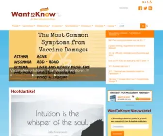 Wanttoknow.nl(For Those Who Want To Know) Screenshot