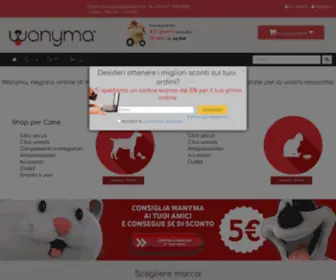 Wanyma.it(Wanyma.Tienda online de pienso para perro y gato) Screenshot