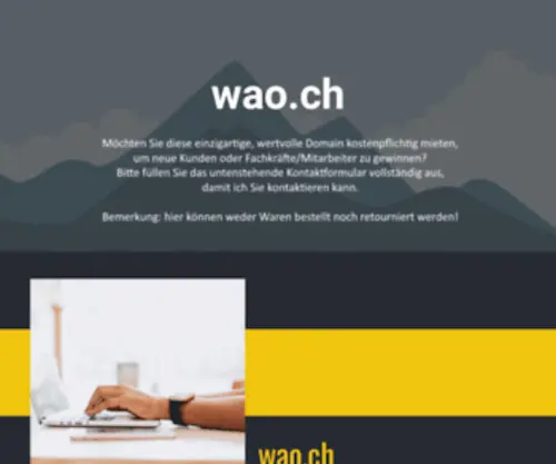 Wao.ch(Ch Domain Nutzung) Screenshot