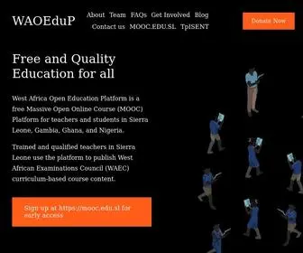 Waoedup.org(West Africa Open Education Platform) Screenshot