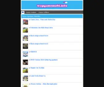 Wapgamemobi.info(Wap game mobile) Screenshot