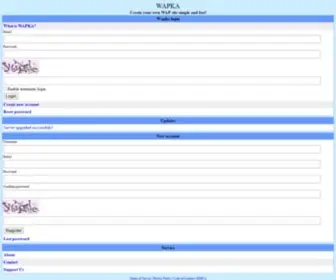 Wapka.org(Wapka website builder) Screenshot