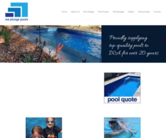 Waplungepools.com.au(25 years proudly providing quality pools for Western Australians) Screenshot