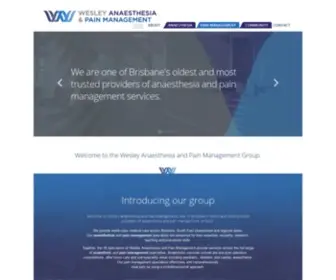 Wapm.com.au(Wesley Anaesthesia & Pain Management) Screenshot