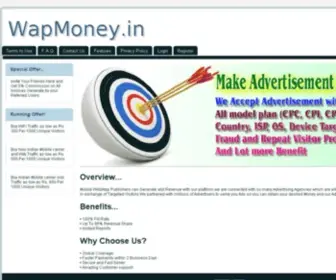 Wapmoney.in(Mobile Advertising Network) Screenshot