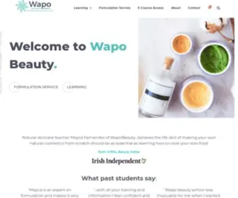 Wapo.ie(First school of natural organic skincare making workshops in Dublin Ireland) Screenshot