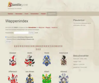 Wappenindex.de(Familie Greve) Screenshot