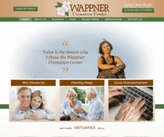 Wappnercremation.com(Wappner Cremation Center) Screenshot