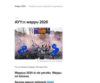 Wappu.fi(Wappu 2020) Screenshot