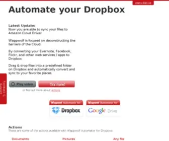 Wappwolf.com(Automate your Dropbox) Screenshot