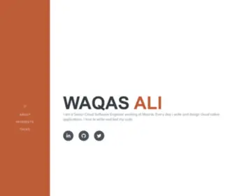 Waqasali.me(Waqas Ali) Screenshot