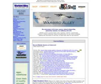 Warbirdalley.com(Warbird Alley) Screenshot