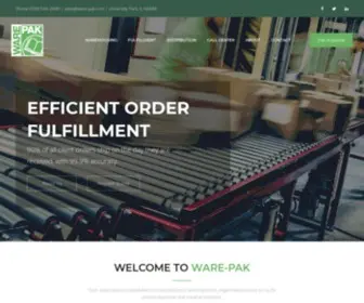 Ware-PAK.com(Fulfillment Services) Screenshot