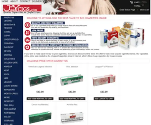 Warehousecigarettes.com(Shopping) Screenshot