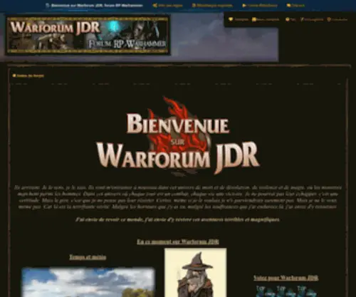 Warforum-JDR.com(Forum JDR gratuit dans l'univers Warhammer®) Screenshot