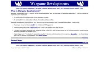 Wargamedevelopments.org(Wargame Developments) Screenshot