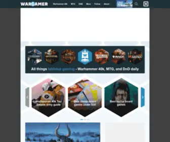 Wargamer.com(Warhammer, DnD, MTG, board games, and more) Screenshot
