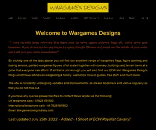 Wargamesdesigns.com(Wargames Designs) Screenshot