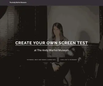 Warholscreentest.com(Create Your Own Screen Test at) Screenshot