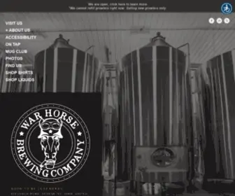 Warhorsebrewing.com(War Horse Brewing Company) Screenshot