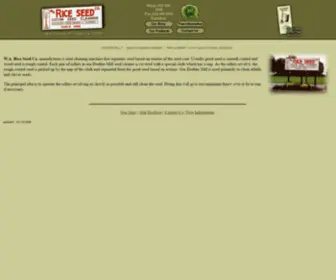 Wariceseed.com(W.A. Rice Seed Co. manufactures a seed cleaning machine) Screenshot