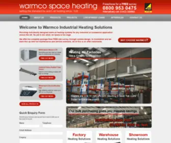 Warmco.co.uk(Industrial Heating Systems) Screenshot