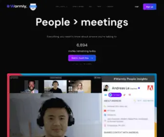 Warmly.ai(Professional Networking in Zoom) Screenshot