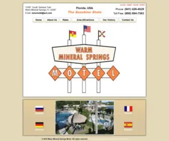 Warmmineralspringsmotel.com(Warm Mineral Springs Motel) Screenshot