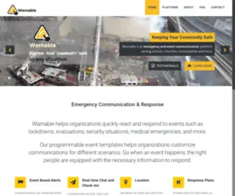 Warnable.com(Two-Way Emergency Communication & Notifications System) Screenshot