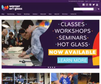 Warnerartglass.com(Warner Art Glass Center) Screenshot