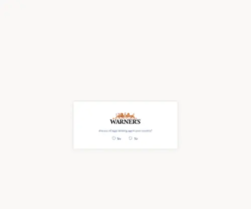 Warneredwards.com(Warner's Distillery Ltd) Screenshot