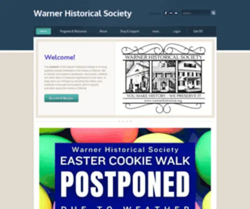 Warnerhistorical.org(Warner Historical Society) Screenshot