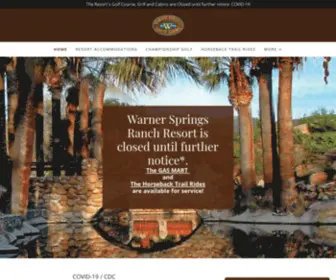 Warnersprings.com(Warner Springs Ranch Resort) Screenshot